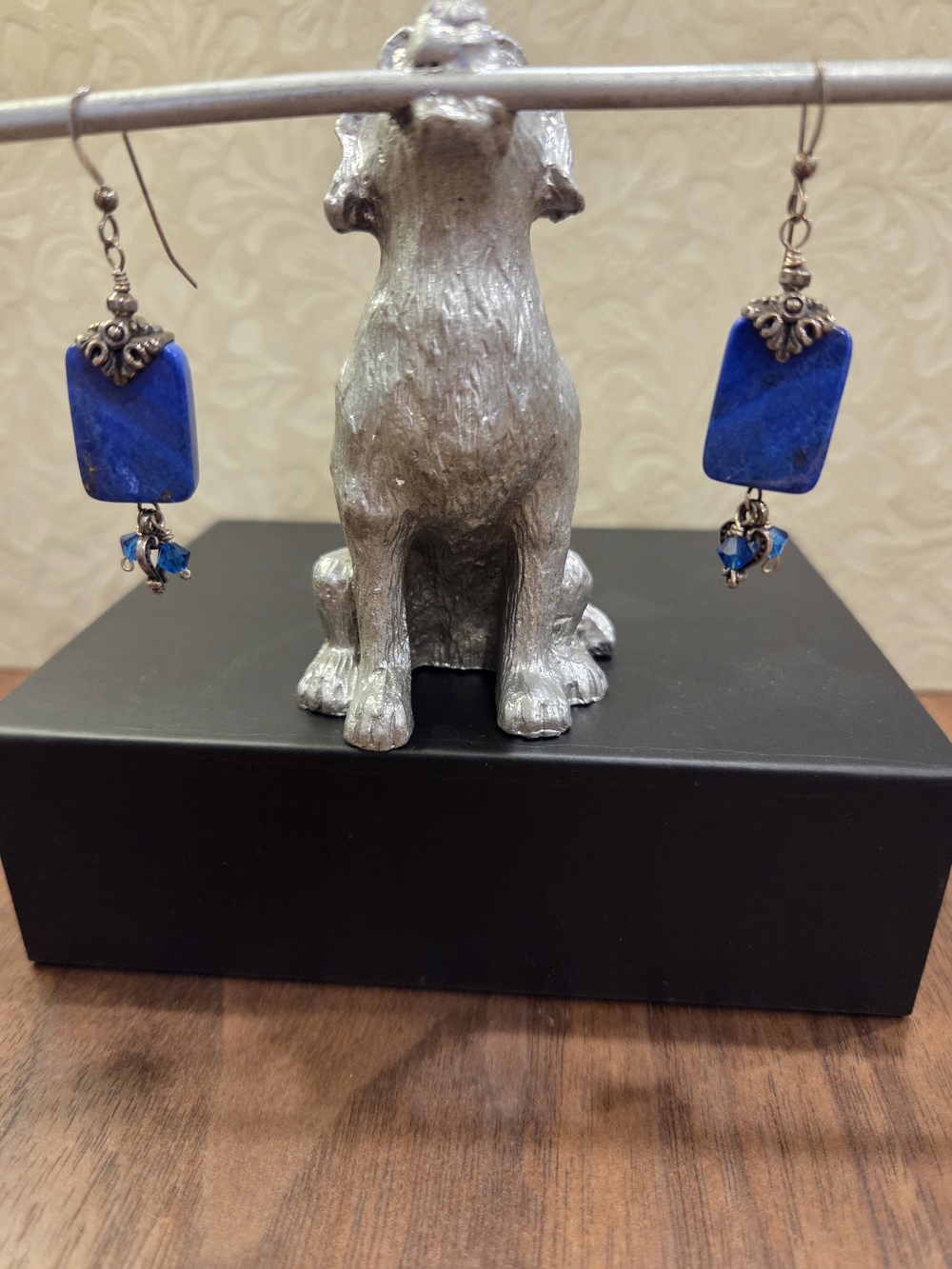 Handcrafted Lapis Dangle Earrings